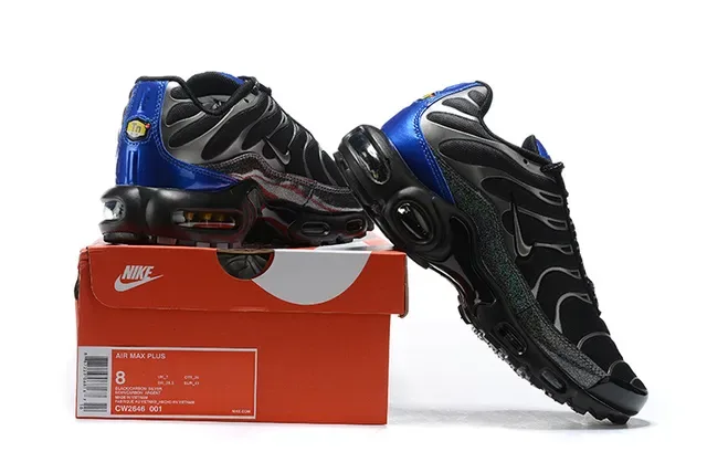 Nike Air Max Plus Black and White Lifestyle Sneakers 13
