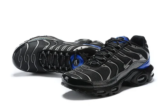 Nike Air Max Plus Black and White Lifestyle Sneakers 16