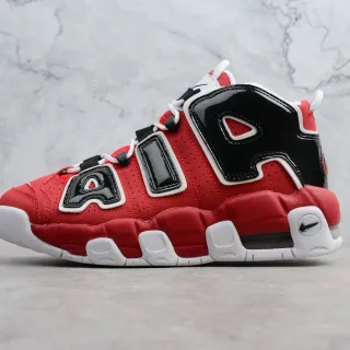 Nike Air More Uptempo लाल काला सफेद बास्केटबॉल जूते