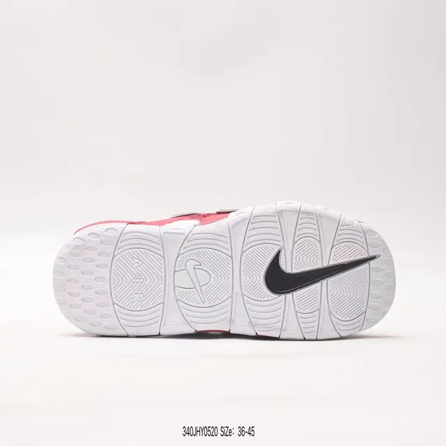 Nike Air More Uptempo Slide Red Black White Slippers 10