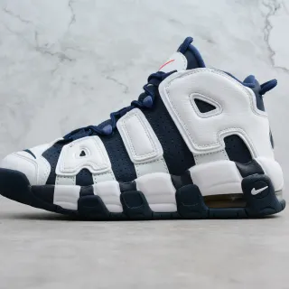 Nike Air More Uptempo White Navy बास्केटबॉल जूते