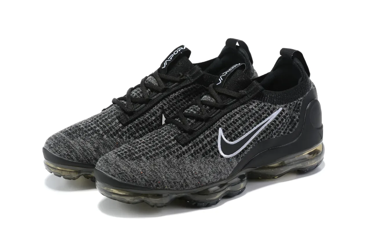 Nike Air VaporMax Black Heather Knit Lifestyle Sneakers 15