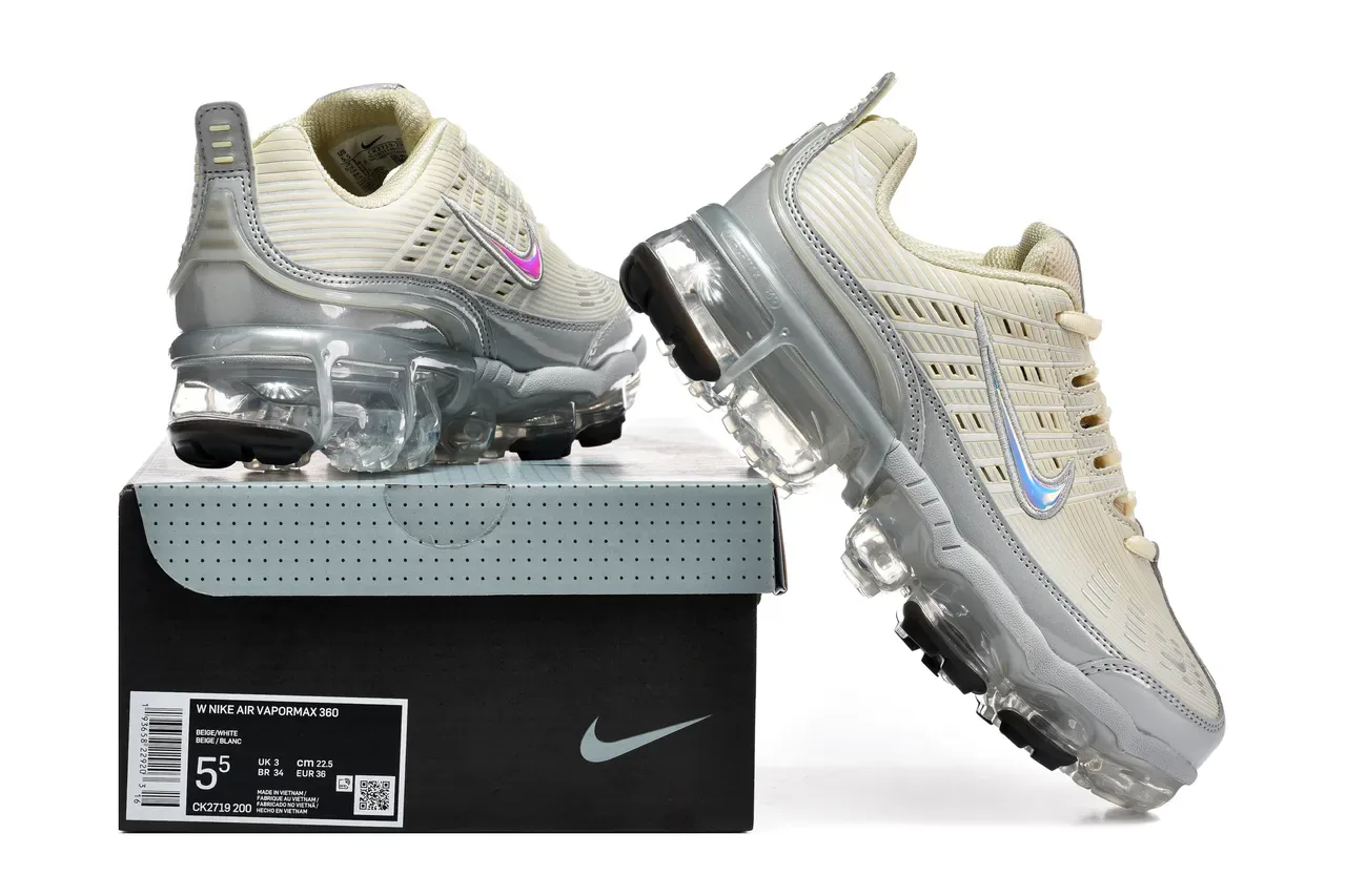 Nike Air VaporMax Plus Off-White Silver Transparent Lifestyle Sneakers 5