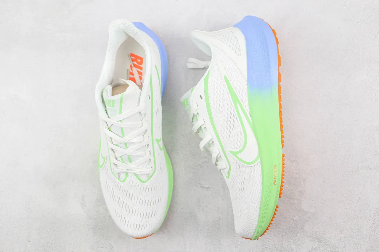Nike Air Zoom Pegasus 白色 青柠绿 蓝色 橙色 跑鞋 3