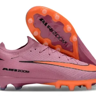 Nike Air Zoom गुलाबी नारंगी Knit Upper लो कट कॉलर फर्म ग्राउंड फुटबॉल जूते