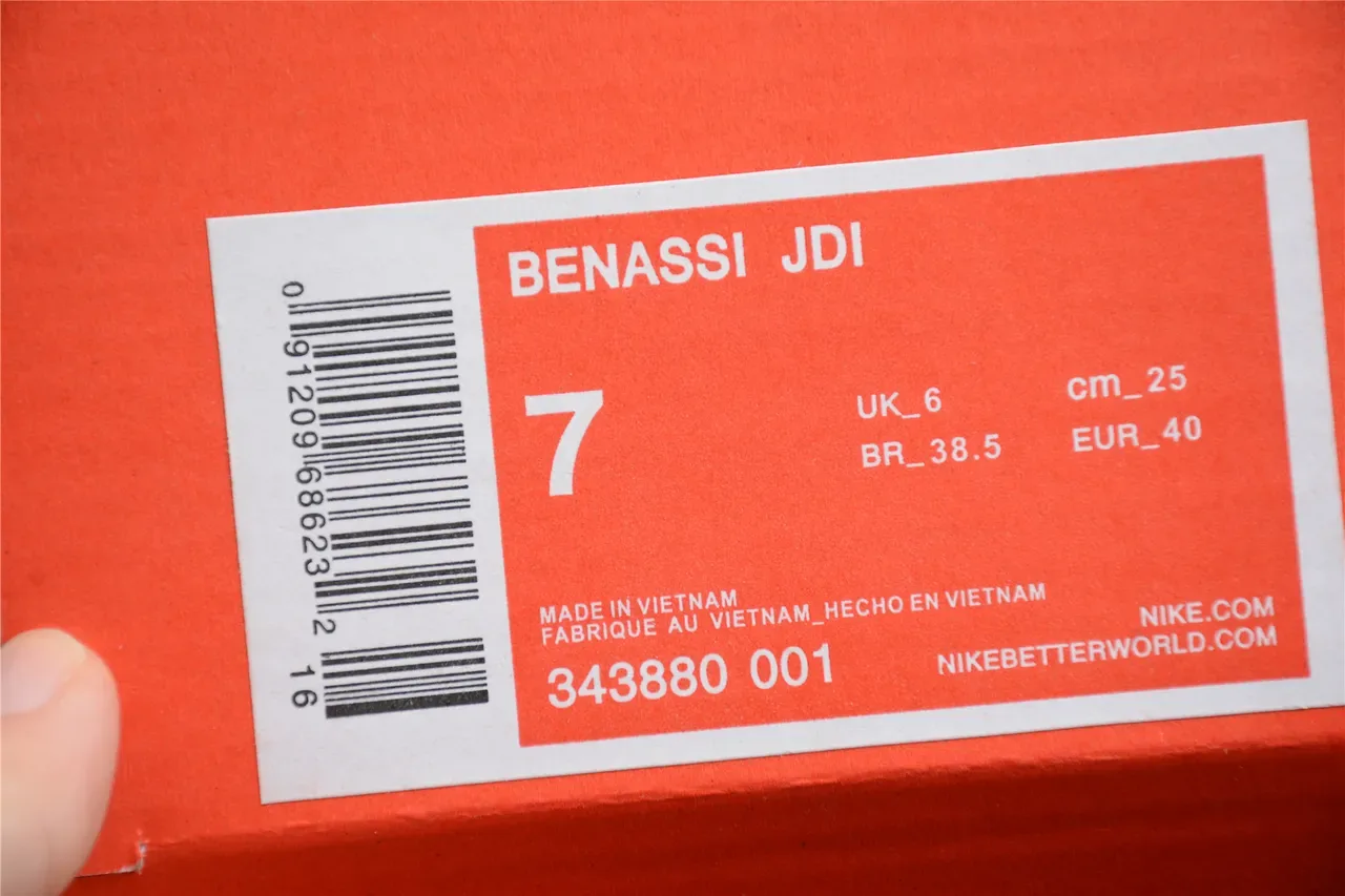 Nike Benassi JDI Black Molded Sole Slippers 2