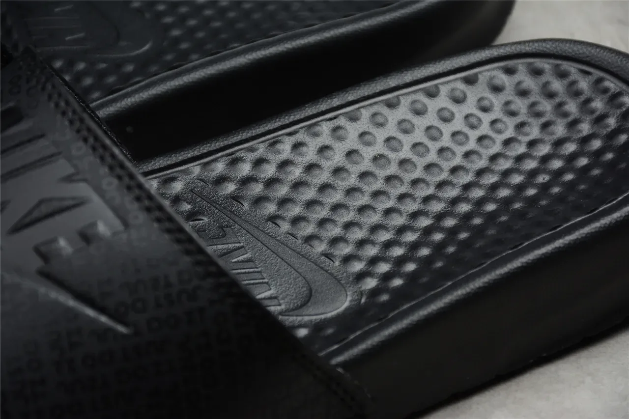 Nike Benassi JDI Black Molded Sole Slippers 4
