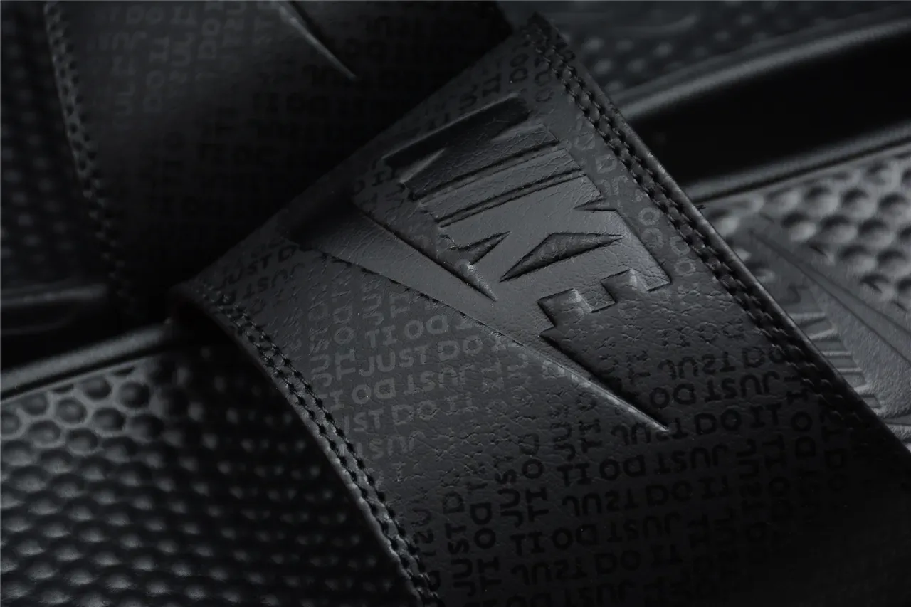 Nike Benassi JDI Black Molded Sole Slippers 5