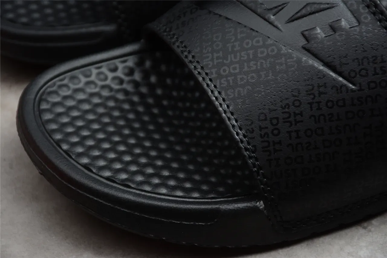 Nike Benassi JDI Black Molded Sole Slippers 6
