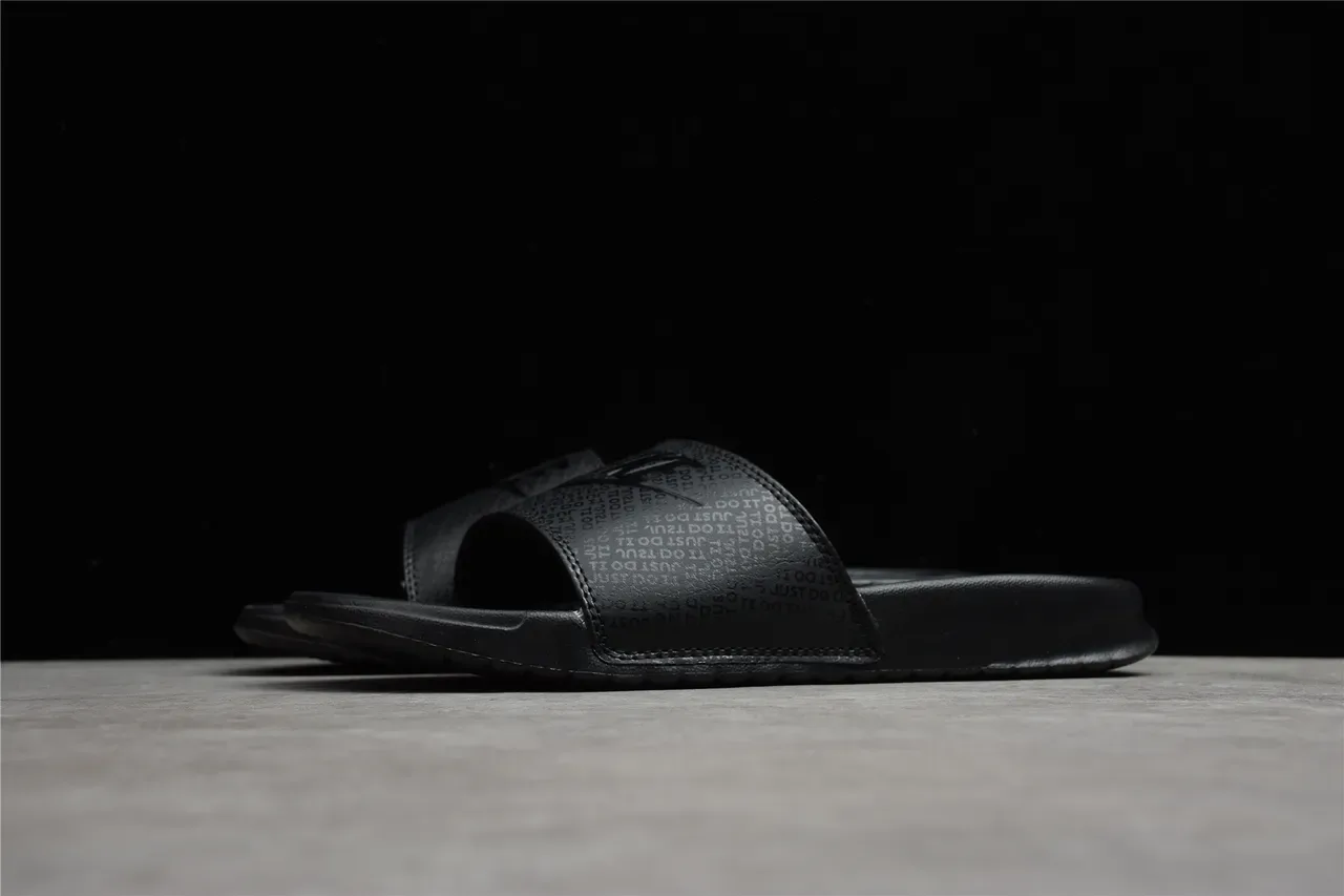 Nike Benassi JDI Black Molded Sole Slippers 11