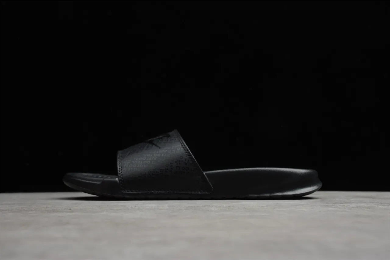 Nike Benassi JDI Black Molded Sole Slippers 12