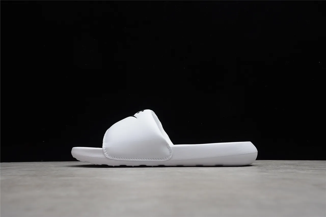 Nike Benassi JDI White Black Orange Slippers 11