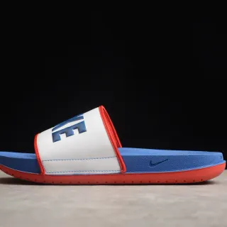 Nike Benassi JDI 白、皇家蓝、红拖鞋