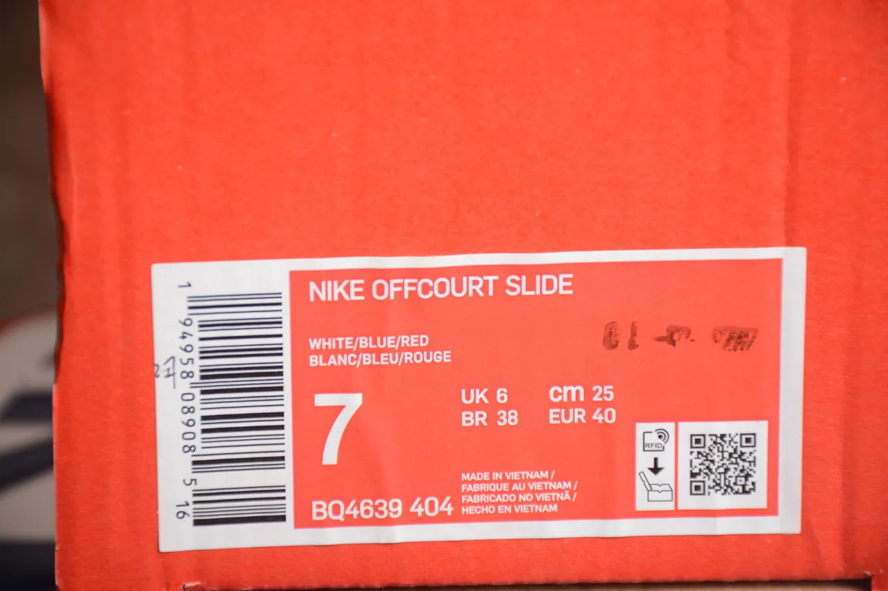 Nike Benassi JDI White Royal Blue Red Slippers 2