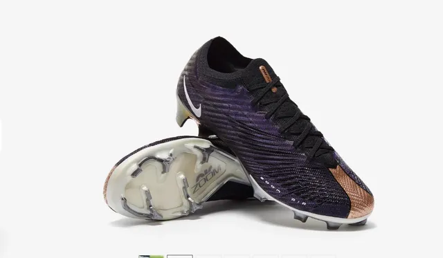 Nike أسود ذهبي أعلى خياط تغطية أصابع معدنية سطح صلب أحذية كرة القدم 6