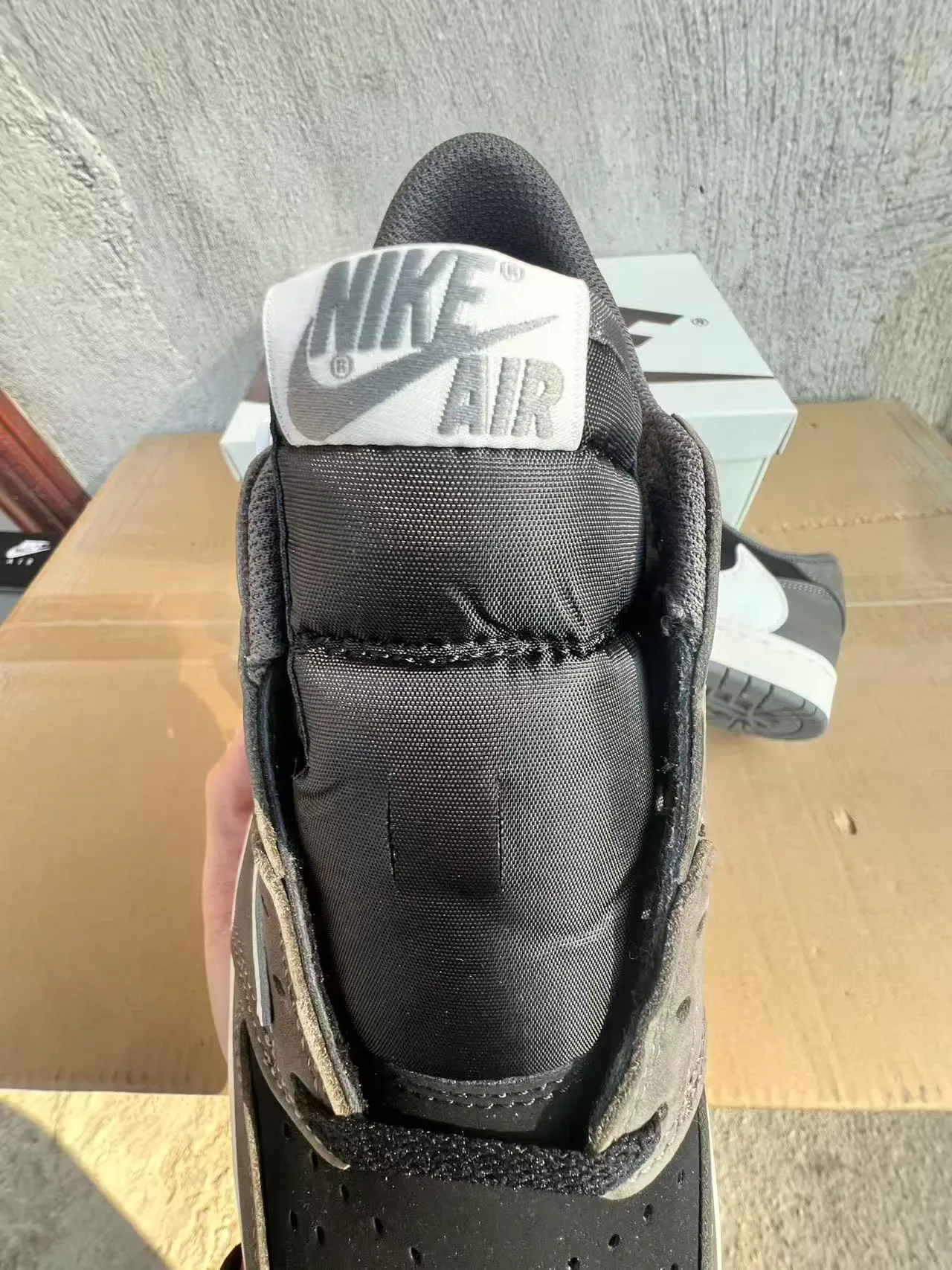 Nike أحذية رياضية أسلوب حياة سوداء رمادية منخفضة الظهر بظلال و جزء علوي من المواد المختلطة 4