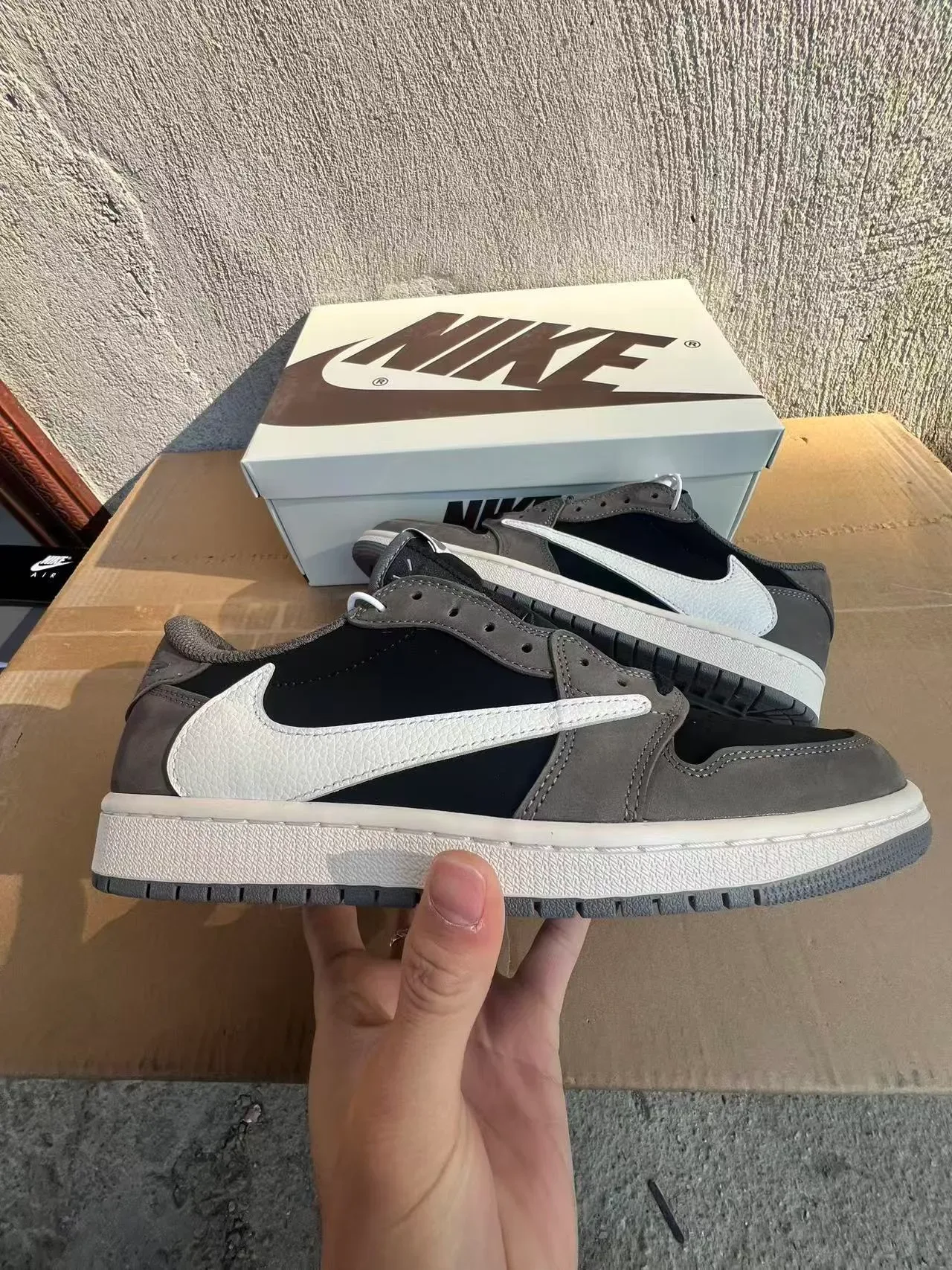 Nike أحذية رياضية أسلوب حياة سوداء رمادية منخفضة الظهر بظلال و جزء علوي من المواد المختلطة 7