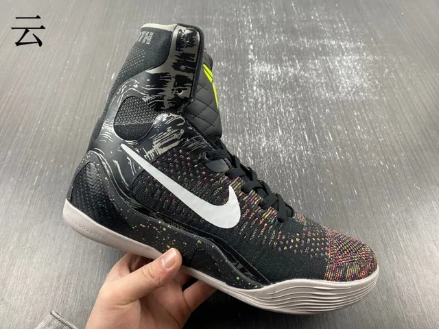 Nike Black Multicolor High-Top Flyknit Upper Basketball Shoes 1