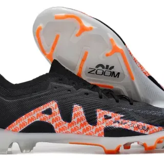 Nike Sapatos de futebol preto laranja upper de tricô colar de meia solo firme
