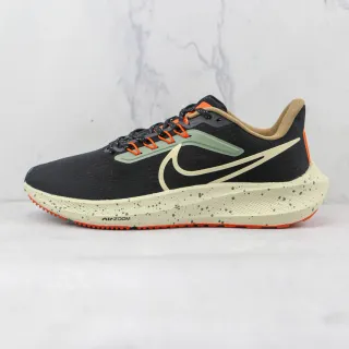 Nike Tênis de Corrida Preto Laranja Superior de Tricot Mediasola Com Motas