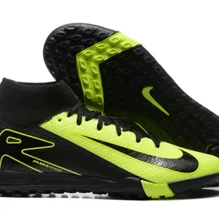 Nike 黑色黄色 High-Top Sock-Fit Collar Neon Lime Green Accent Overlays 草皮足球鞋