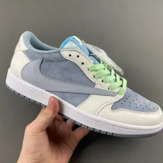 Nike أحذية رياضية أسلوب حياة أزرق وأخضر منخفضة متعددة المواد العلوية