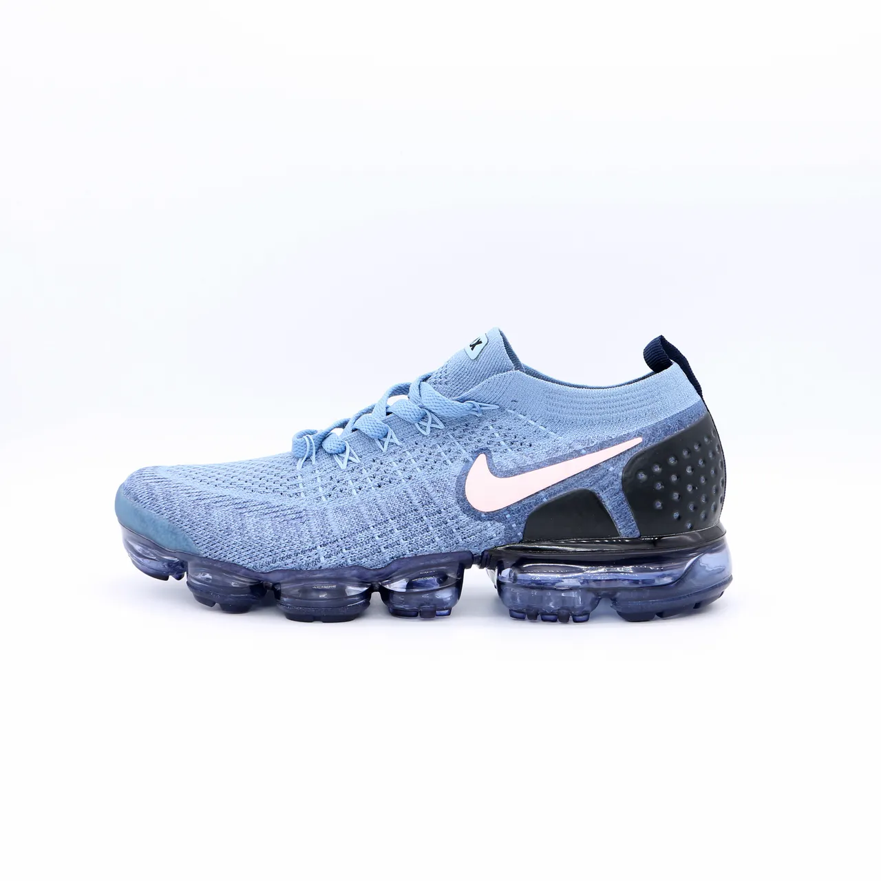 Nike Blue Pink Flyknit Upper Visible Air Cushioning Lifestyle Sneakers 7