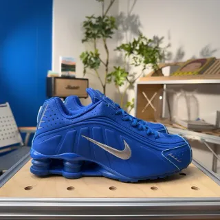 Nike أزرق فضي Shox كوشنينج عمودي اصطناعي مصقول علوي نمط الحياة حذاء رياضي
