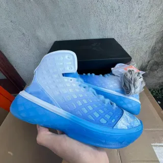 Nike蓝白高顶透视笼鞋面篮球鞋