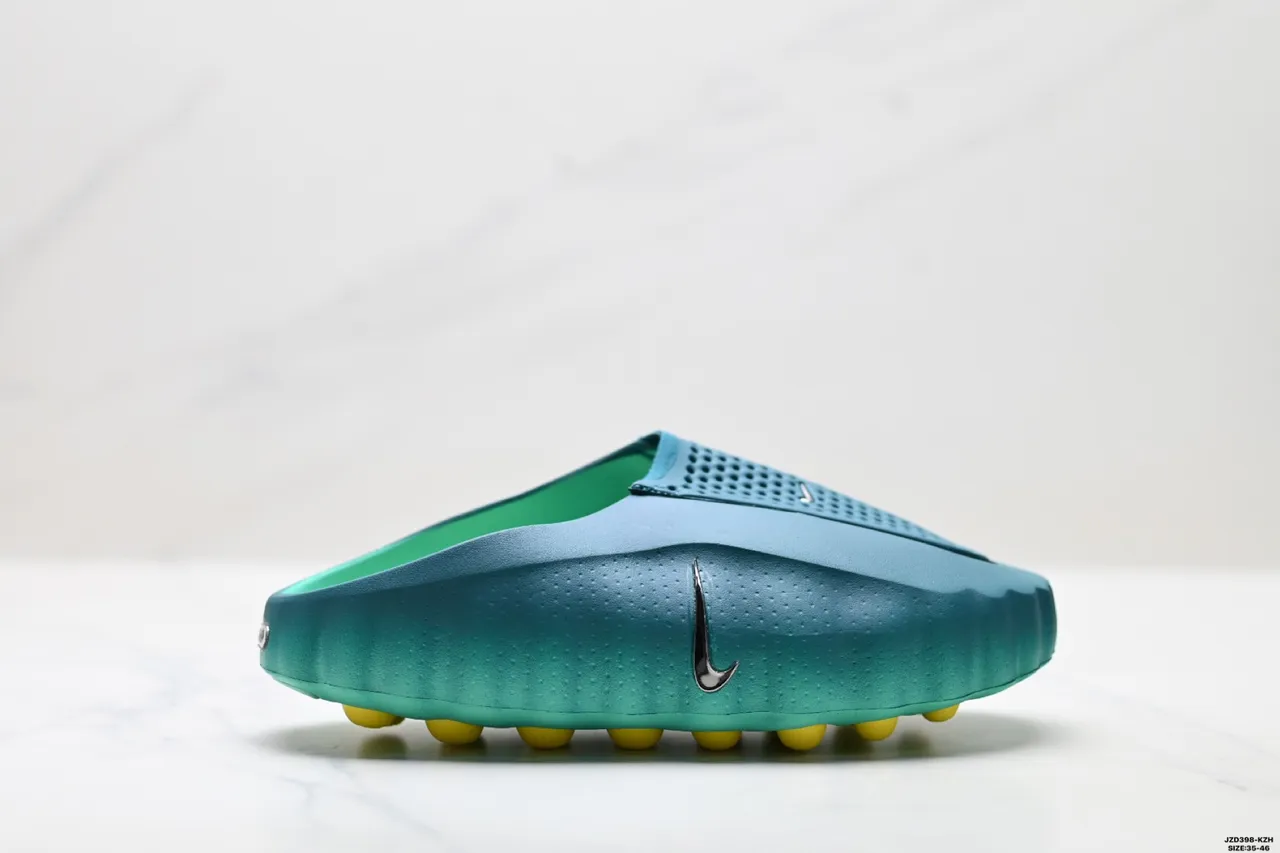 Nike Blue Yellow Molded Monolithic Upper Perforated Vamp Clog 2