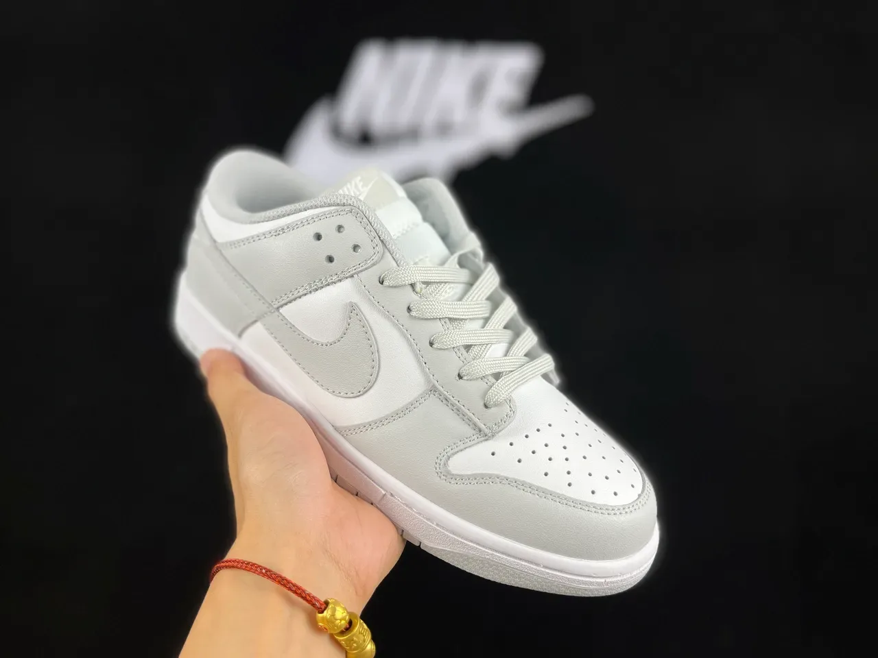 Nike Dunk Low Light Gray White Lifestyle Sneakers 9