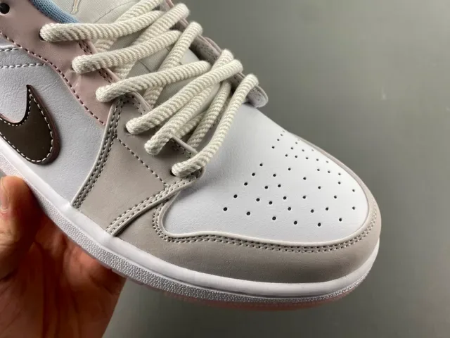Nike Dunk Low White Brown Gray Lifestyle Sneakers 2