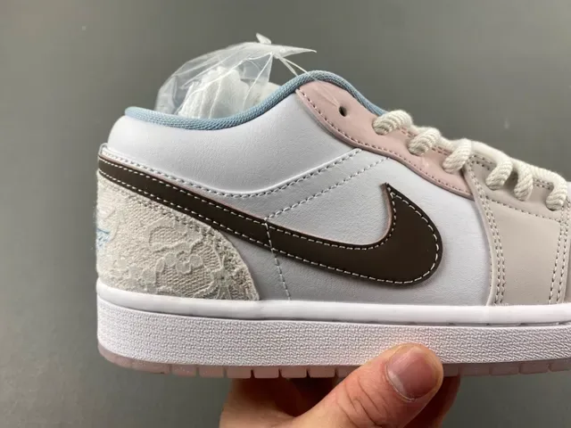 Nike Dunk Low White Brown Gray Lifestyle Sneakers 3