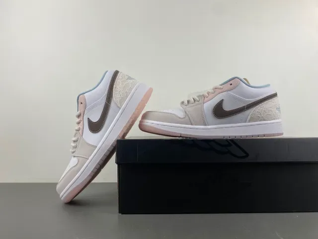 Nike Dunk Low White Brown Gray Lifestyle Sneakers 14