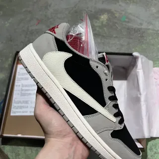 Nike رمادي أسود منخفض العلوية متعدد الطبقات سويد/نبوك/جلد حذاء رياضي أسلوب حياة