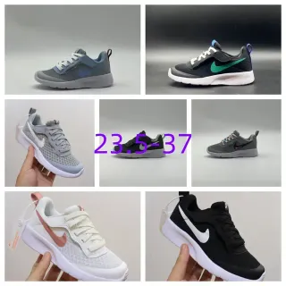 Nike رمادي أزرق شبكة علوية طبقات اصطناعية أحذية رياضية نمط حياة