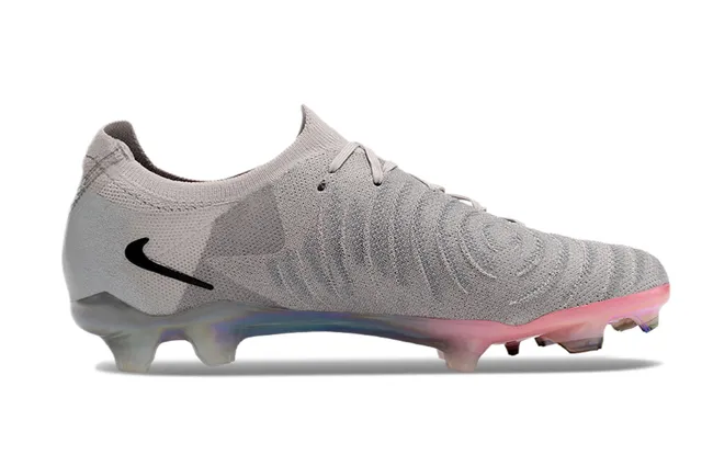 Nike Gray Multicolor Knit Upper Iridescent Sole Firm-Ground Soccer Shoes 16