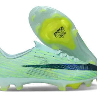 Nike Verde Azul Flyweave Knit Upper Air Zoom Cushioning Firm-Ground Chuteiras de Futebol
