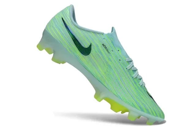 Nike 绿蓝 飞织针织鞋面 Air Zoom 缓震 硬地足球鞋 2