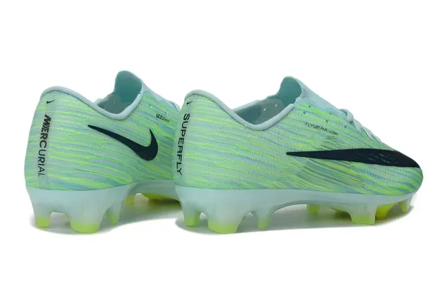 Nike 绿蓝 飞织针织鞋面 Air Zoom 缓震 硬地足球鞋 5