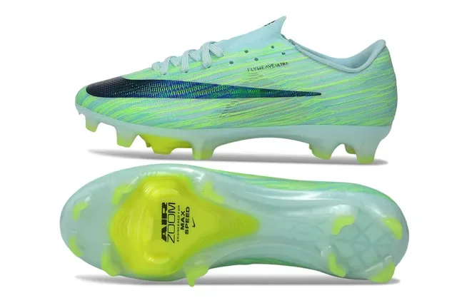 Nike 绿蓝 飞织针织鞋面 Air Zoom 缓震 硬地足球鞋 6