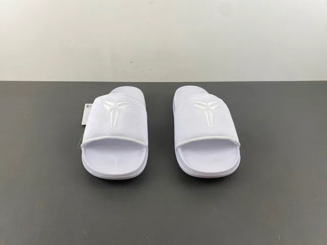 Nike Kobe Slide 白色纹理带拖鞋 6