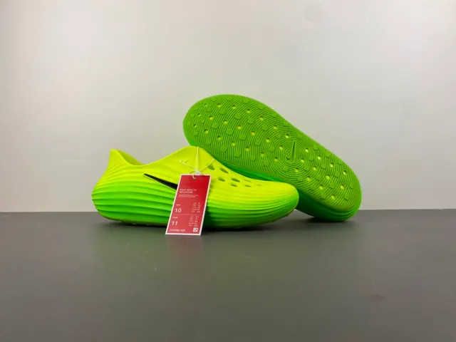 Nike Mayfly Run Neon Lime Green Molded Foam Clog 10