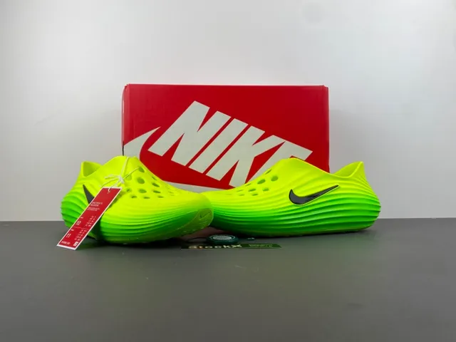 Nike Mayfly Run Neon Lime Green Molded Foam Clog 11