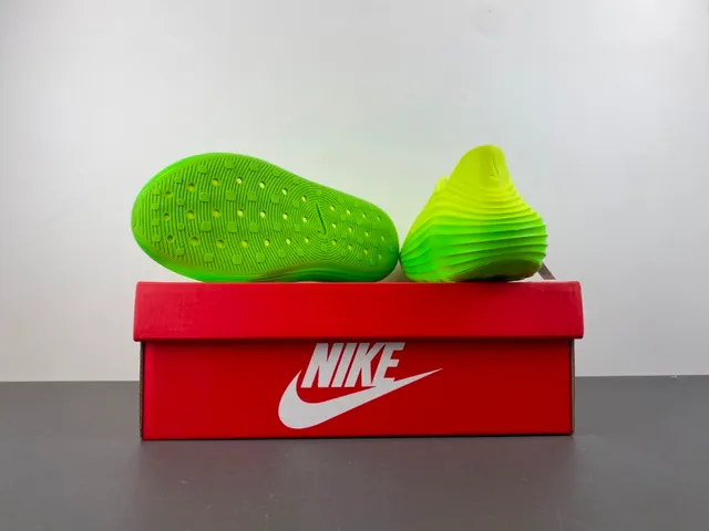 Nike Mayfly Run Neon Lime Green Molded Foam Clog 14