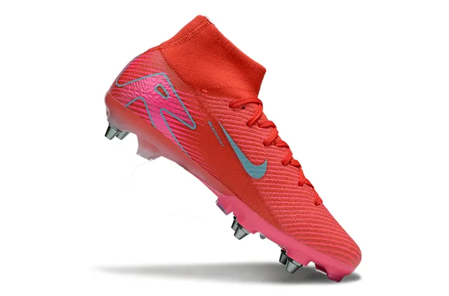 Nike Mercurial High-Cut Coral Pink Cyan Firm-Ground Chaussures de football 2