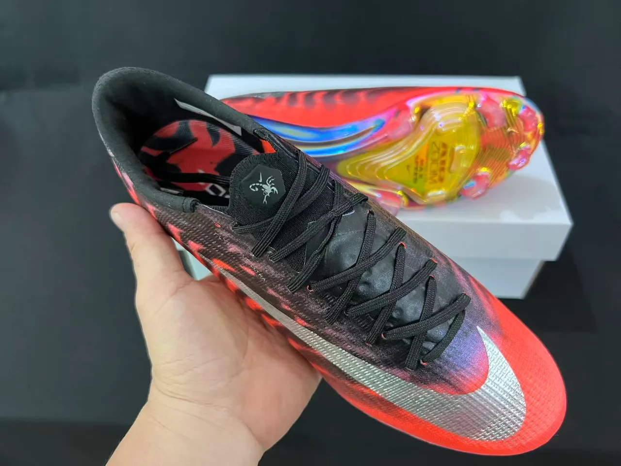 Nike Mercurial Superfly Flyknit Ultra মাল্টিকালার ফার্ম গ্রাউন্ড ফুটবল জুতো 5