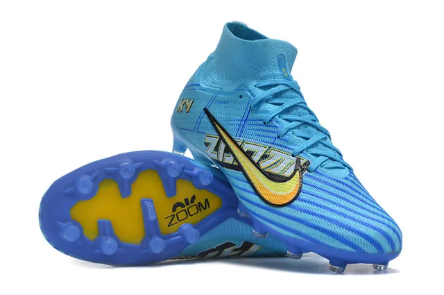 Nike Mercurial Superfly KM Blue Yellow Firm-Ground Zapatos de fútbol 2