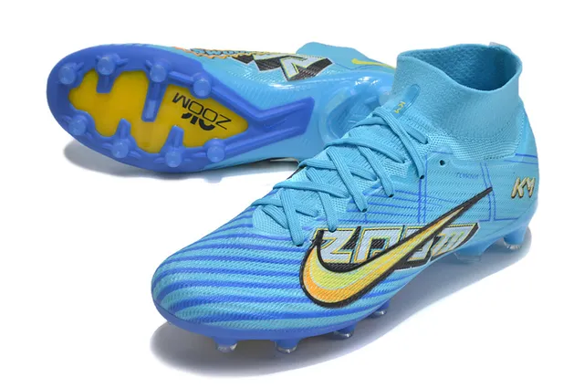 Nike Mercurial Superfly KM Blue Yellow Firm-Ground Zapatos de fútbol 3