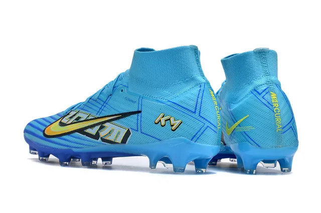 Nike Mercurial Superfly KM Blue Yellow Firm-Ground Zapatos de fútbol 4